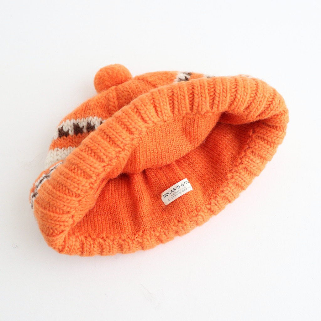 CANADIAN KNIT CAP - SNOWMAN #ORANGE [Z01011]