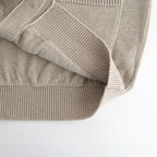 WASHED HIGH COUNT LINEN V NECK CARDIGAN #NATURAL [BN-26SM-021]