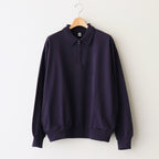 Co/Silk Nep Harf-Zip Shirt #DarkPurple [BHS25S037]
