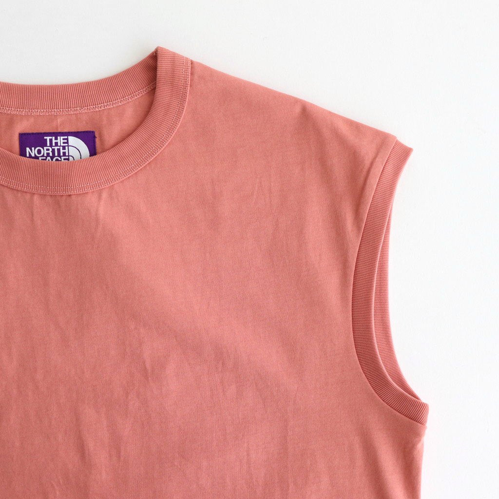 Cotton Jersey Sleeveless Tee #Pink Ginger [N25SH059]