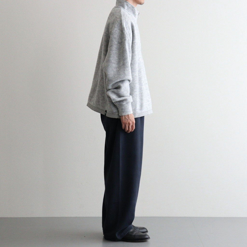 THERMAL FLEECE HALF ZIP TOP #LIGHT GREY [SM62MC002]