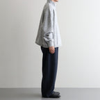 THERMAL FLEECE HALF ZIP TOP #LIGHT GREY [SM62MC002]