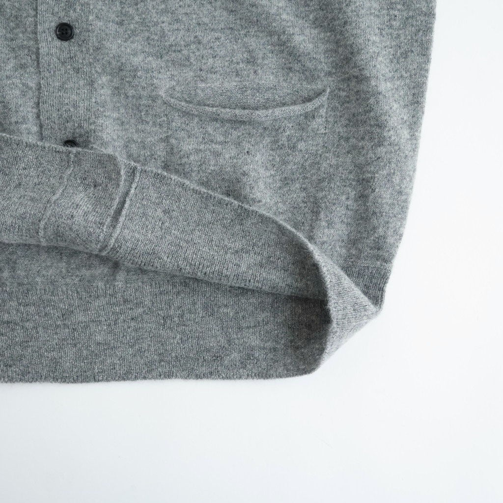 Lightweight All-yak POLO Cardigan #GRAY [NEP-AW2603]