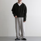 Wool Harf Cardigan ST V-neck #KHAKI [NEP-AW2403]