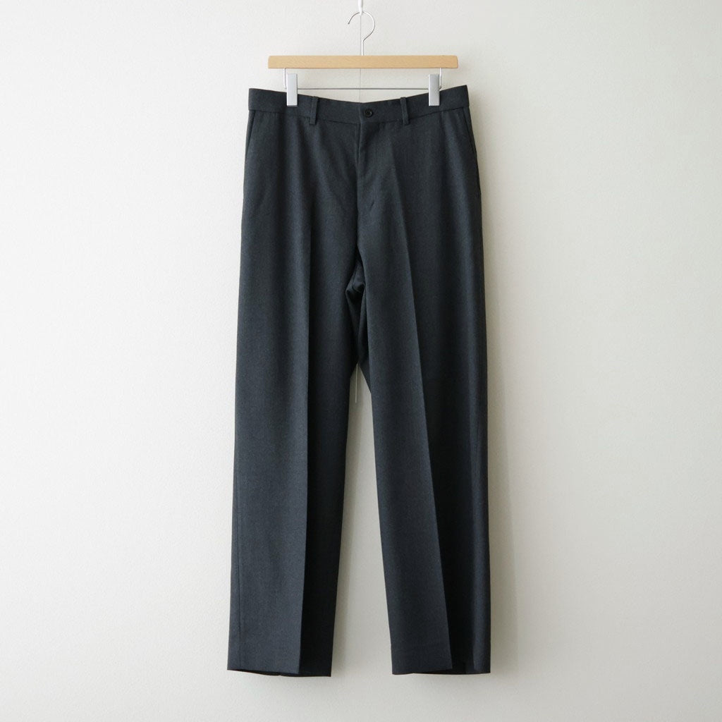 FLAT FRONT WIDE TROUSERS #CHARCOAL [A26C07PT03C]