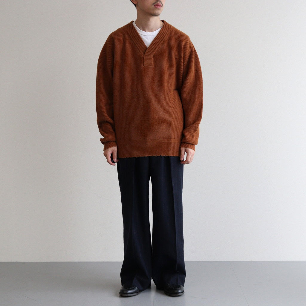 Wool Half Cardigan ST V-neck #MARRON [NEP-AW2403]