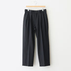 CLASSIC FIT DOUBLE PLEATED TROUSERS #BLACK [A25A05PT01C]
