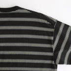 BORDER SHORT SLEEVE TOP #GRAPHITExYELLOW [PMAT-CS02]