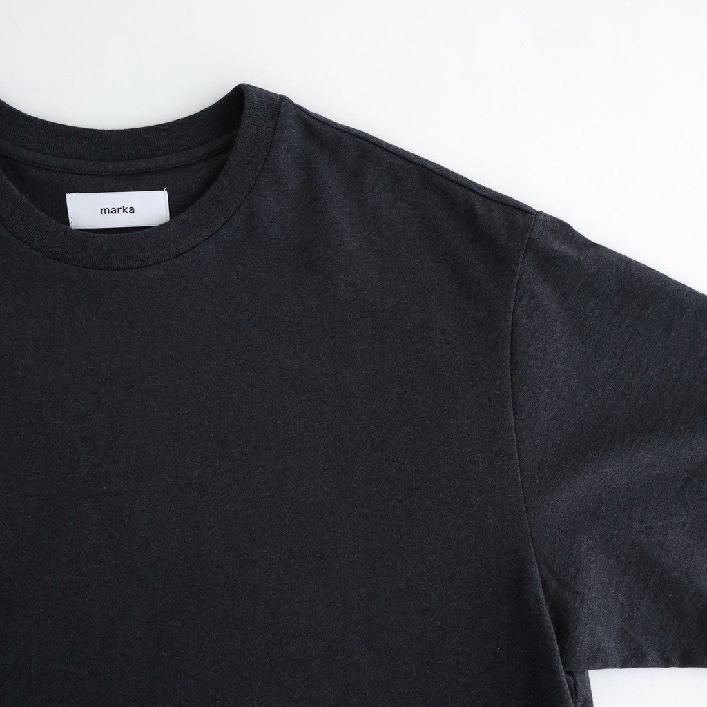 CREW NECK TEE #HEATHER BLACK [M26A13CS01B]