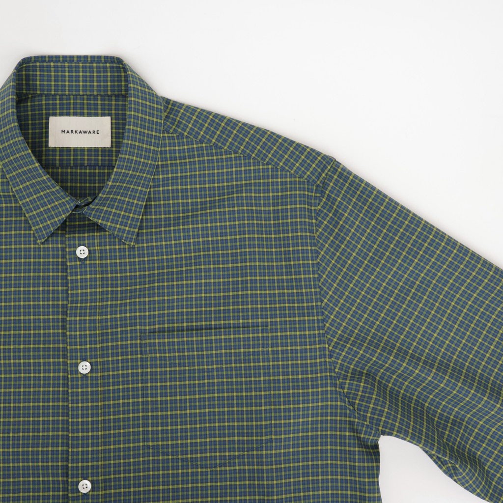 SQUARE SHIRT #GREEN CHECK [A26C11SH02C]