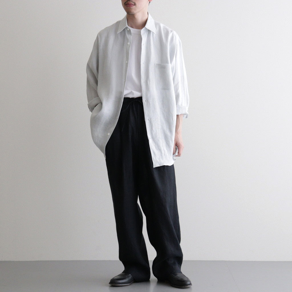 DOUBLE PLEATED EASY TROUSERS #BLACK [A26A22PT02C]