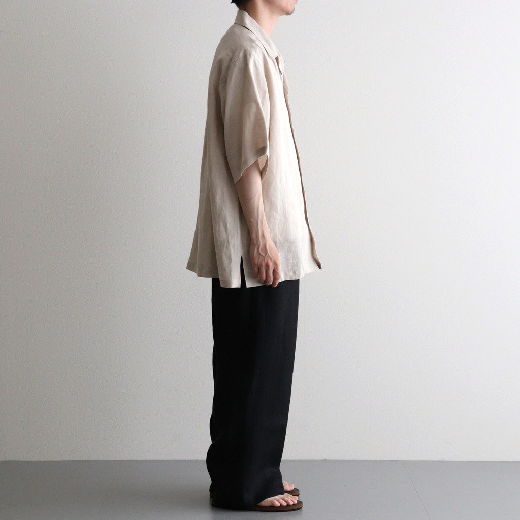 NEW OPEN COLLAR S/S SHIRT #TAUPE [A26B05SH01B]