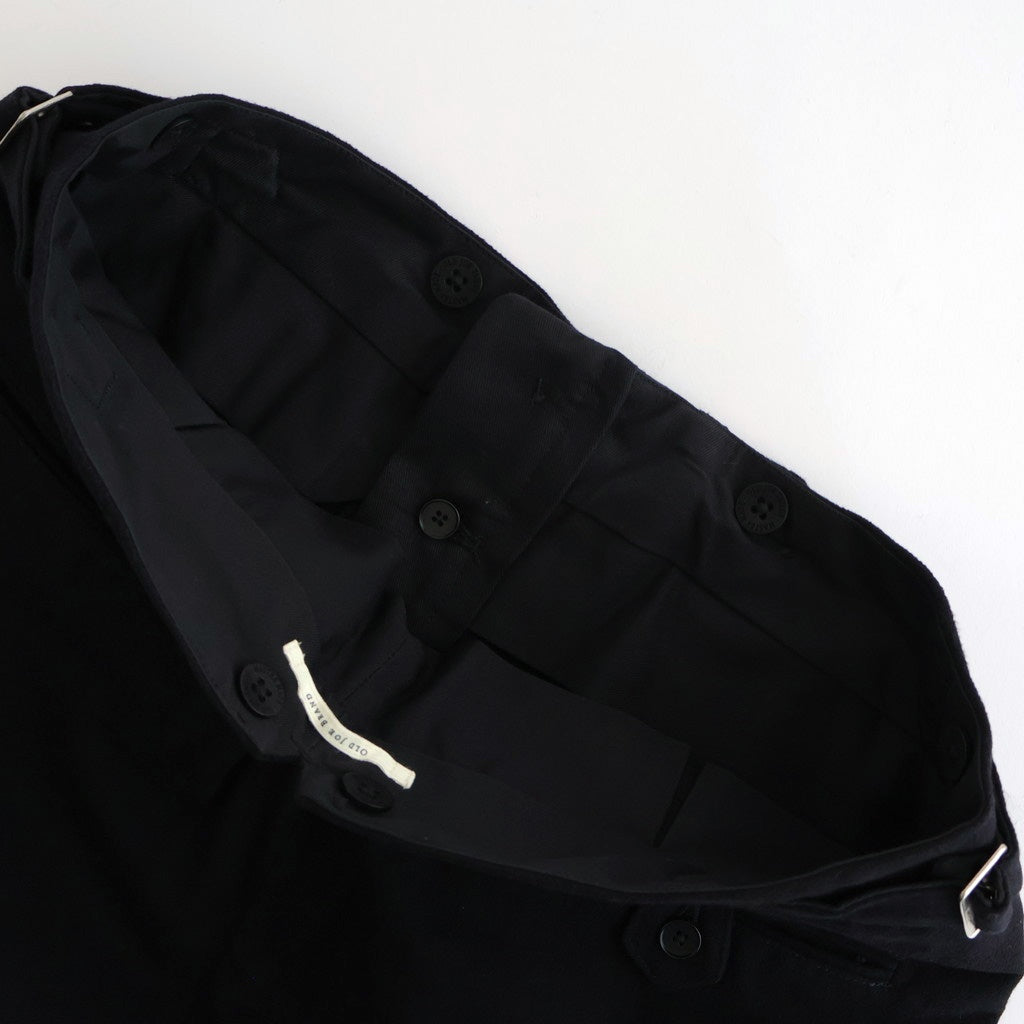 DOUBLE-PLEATED SMARTY TROUSER #ONYX [252OJ-PT08]