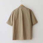 Chambray Open-Collar Shirt #OliveBeige [BHS25S021]