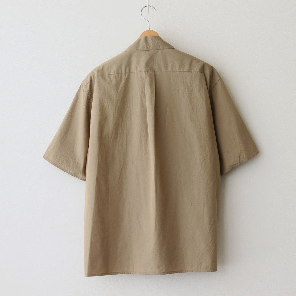 Chambray Open-Collar Shirt #OliveBeige [BHS25S021]