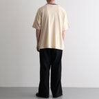 NORMANDY LINEN T-SHIRT #BEIGE×BROWN [BN-26SM-071]