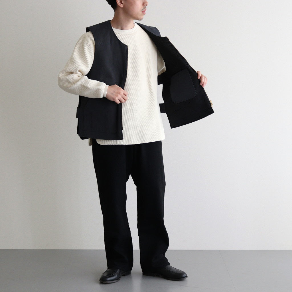 DUCK CLOTH WORKADAY VEST #FADE NAVY [PMAS-VT02]