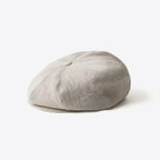 LINEN HERRINGBONE PEAKED CAP #OATMEAL [261OJ-HT02]