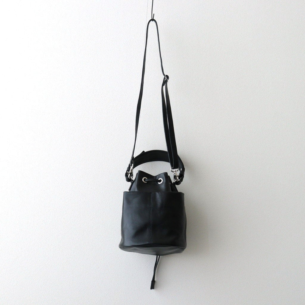 DRAWSTRING BAG #BLACK [BG-48-C-COW-5]