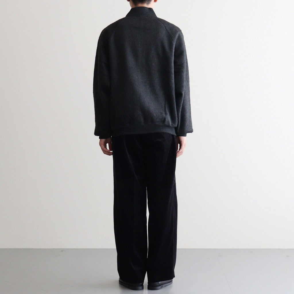 Pe/Silk Fleece Bomber Jacket #HeatherBlack [BHS25F019]