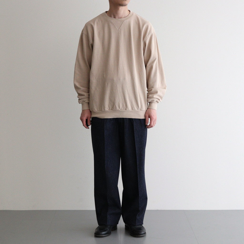 DOUBLE-PLEATED SMARTY TROUSER #INDIGO DENIM [251OJ-PT02]