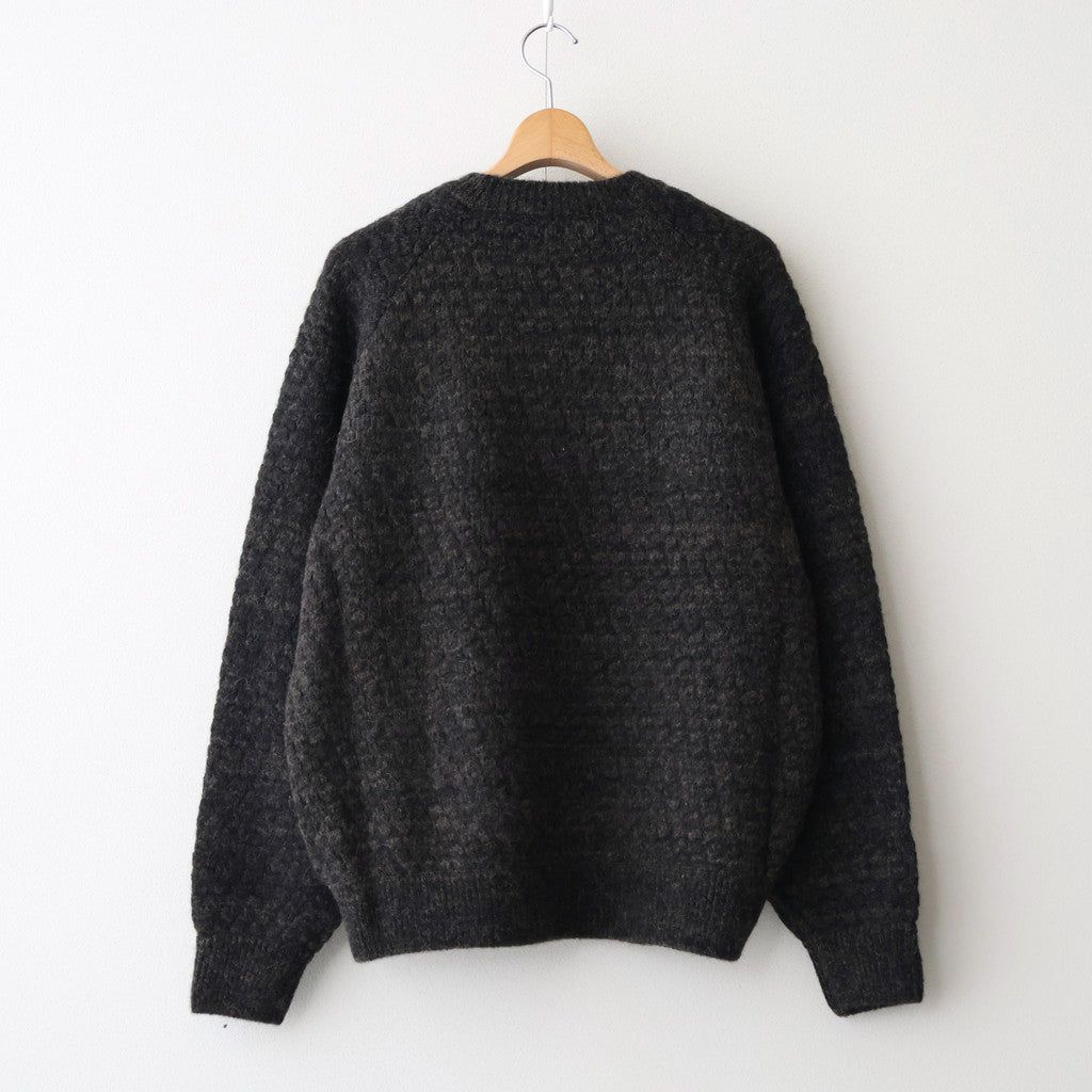 Baby Alpaca Knit P/O #MelangeDarkBrown [BHS25F013]