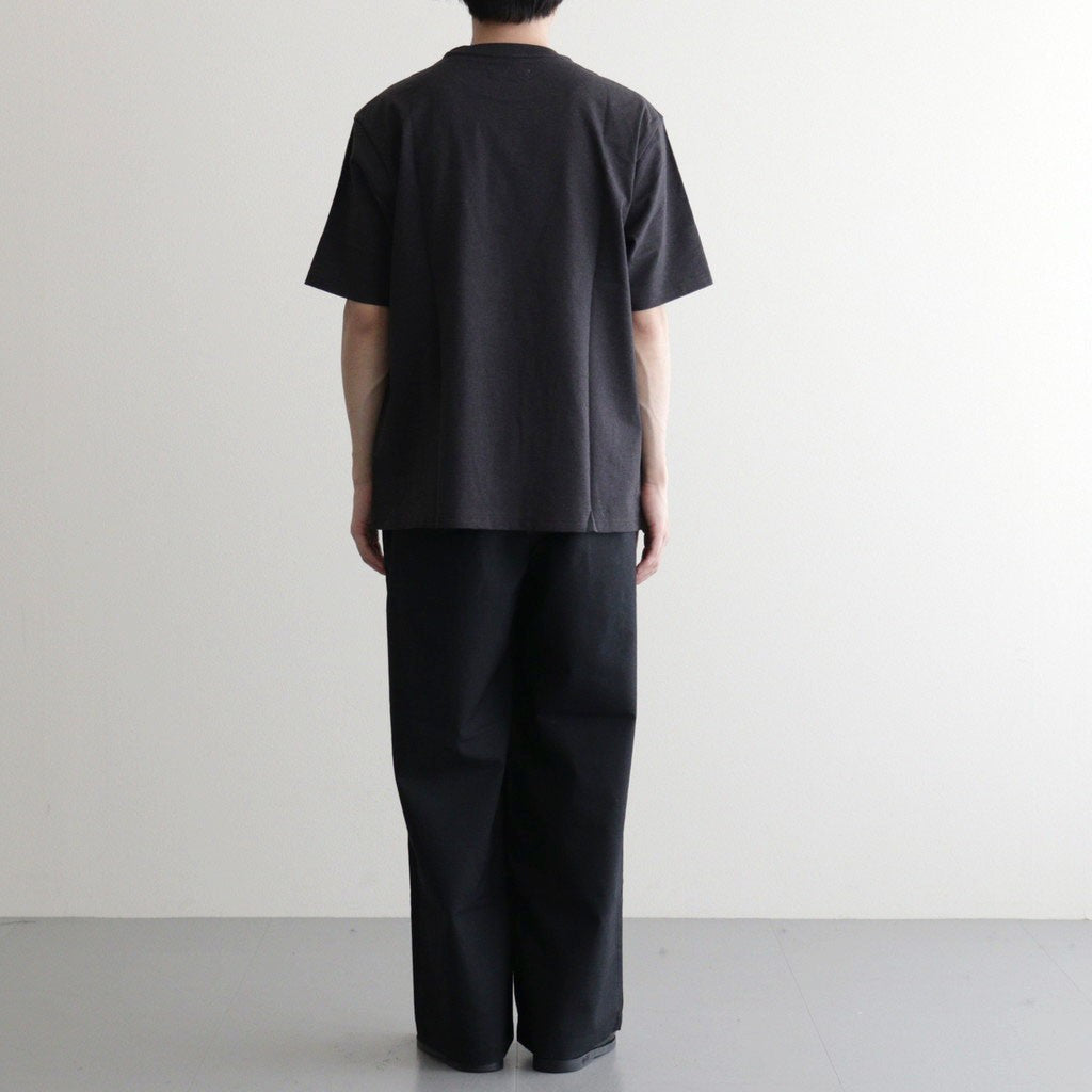 CREW NECK TEE #HEATHER BLACK [M26A13CS01B]