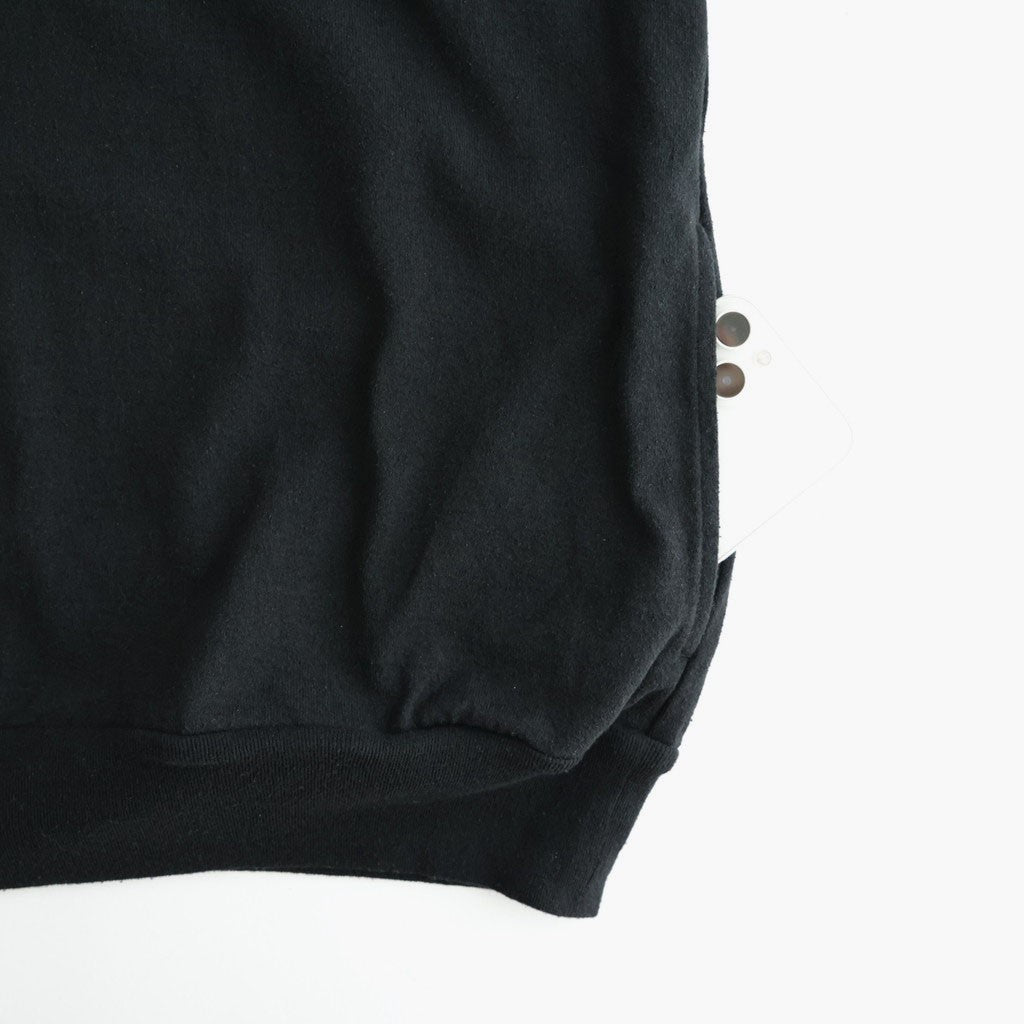 Co/Silk Nep Harf-zip P/O #Black [BHS25S037F26]