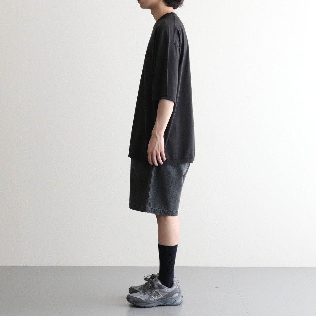 Denim Tuck Field Shorts #Gray [N26SD075]
