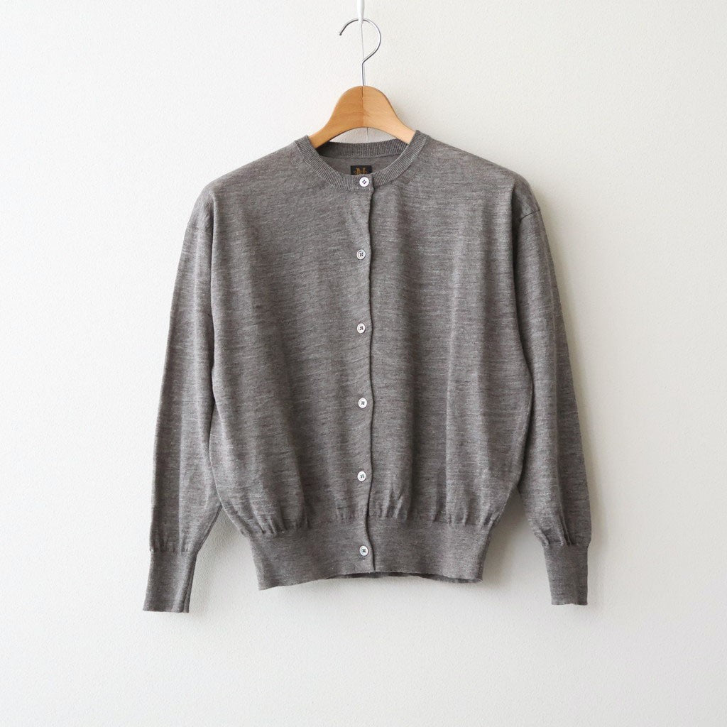 CHOMA CREW NECK CARDIGAN #GREIGE [BN-26SL-040]