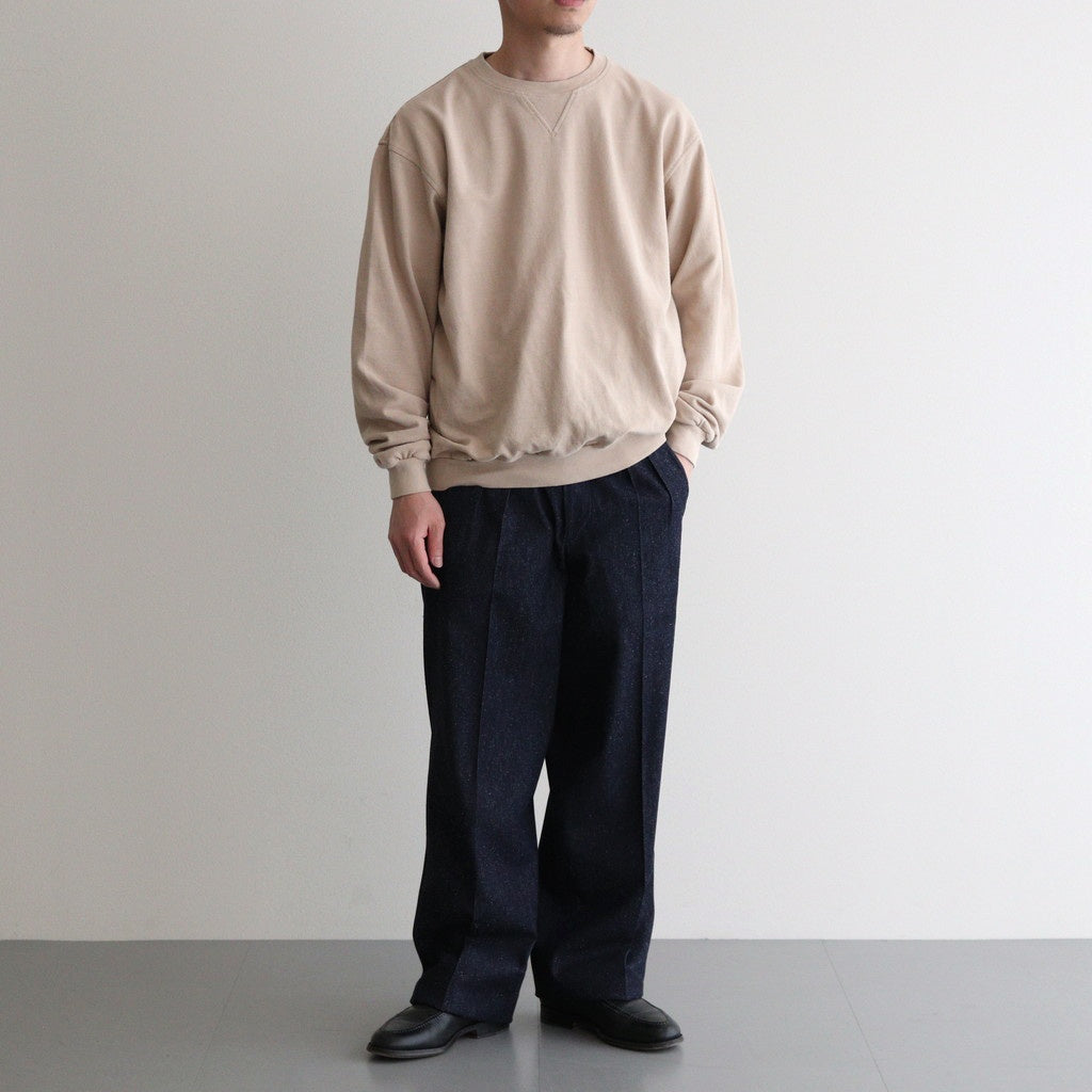 DOUBLE-PLEATED SMARTY TROUSER #INDIGO DENIM [251OJ-PT02]