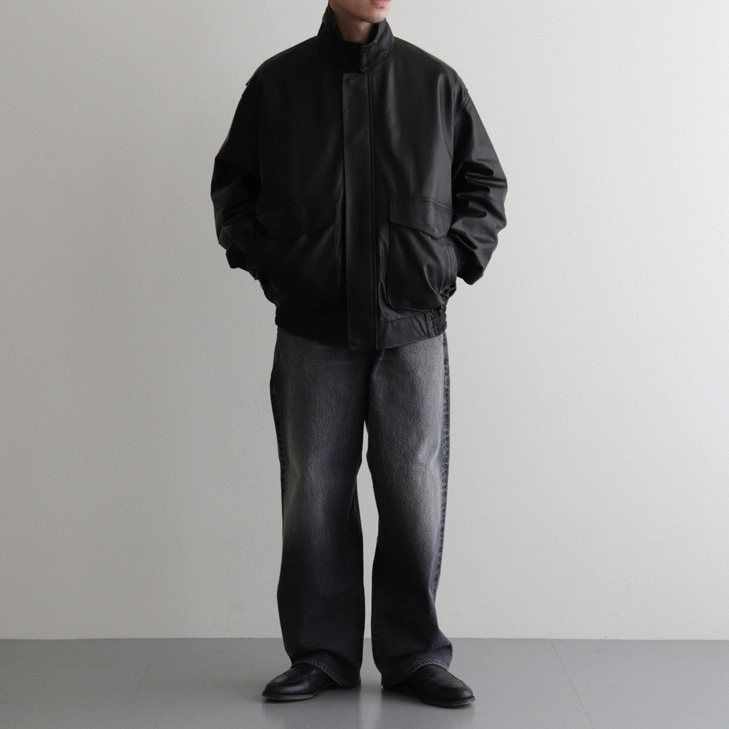 SHEEP LEATHER ZIP BZ #010 RED BLACK [17061 25004]