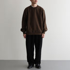 Soft&Hard Sweat Crew-Neck P/O #KhakiBrown [bROOTS24F21]