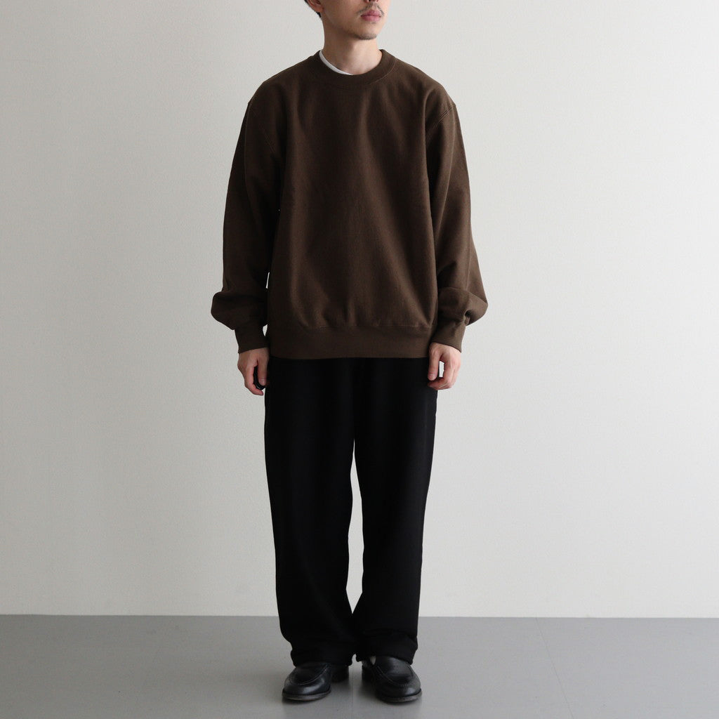 Soft&amp;Hard Sweat Crew-Neck P/O #KhakiBrown [bROOTS24F21]