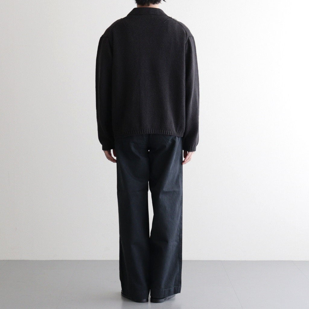 Cotton Fancy Yarn Crochet Collar Knit Jacket #Charcoal [NEP-SS2628]