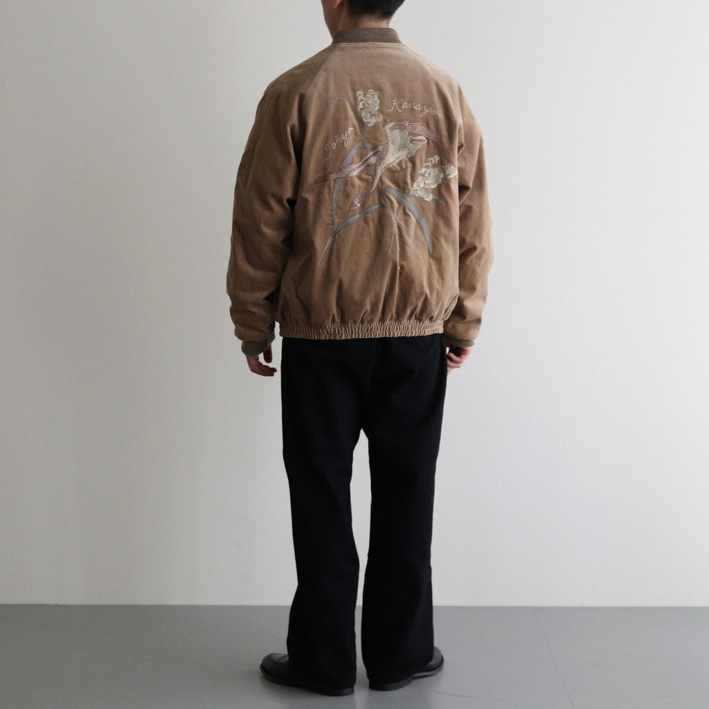 FADED VELVET SOUVENIR JACKET #DUNE [242OJ-JK15] – Diffusion