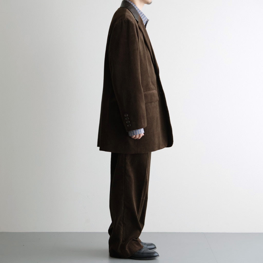MIXED-WALE CORDUROY TAILORED JACKET #BROWN [26W-BIS-JK11]