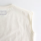 Cotton Jersey Sleeveless Tee #Ivory [N25SH059]