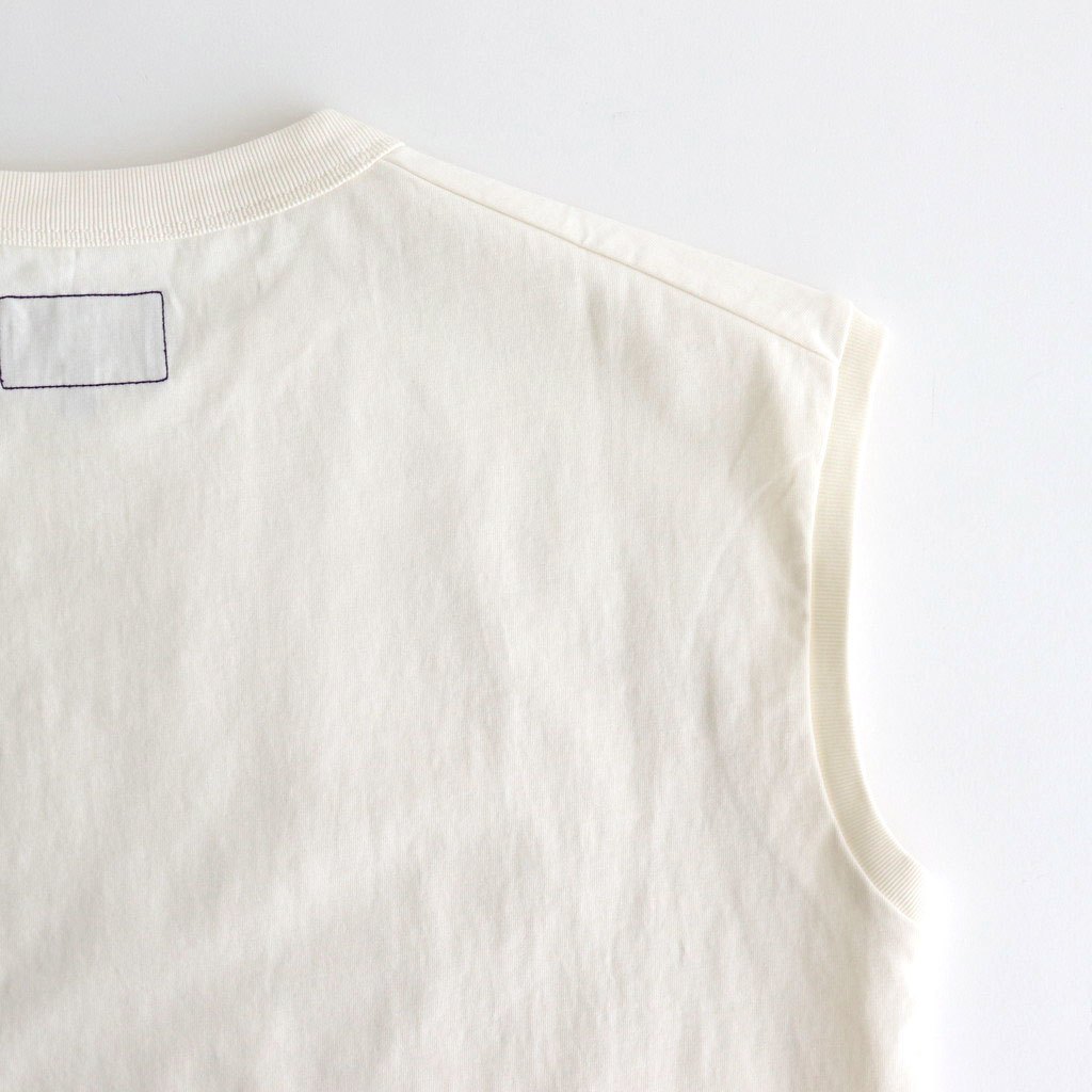 Cotton Jersey Sleeveless Tee #Ivory [N25SH059]