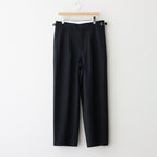 TWO TUCK MILITARY TROUSERS #BLACK [M25C07PT01C]