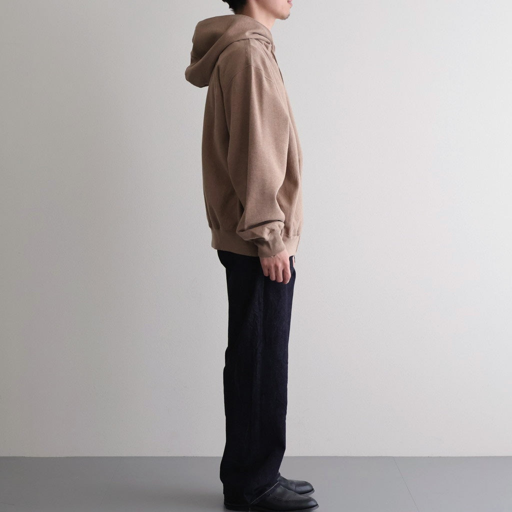Thin-Sweat Hoodie Zip #HeatherBeige [bROOTS25S24S26]