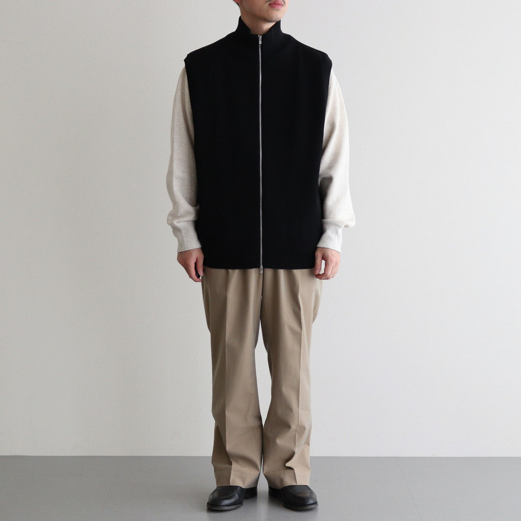 SUPER HIGH TWIST WOOL DRIVERS VEST #BLACK [BN-24FM-032] – Diffusion