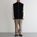 SUPER HIGH TWIST WOOL DRIVERS VEST #BLACK [BN-24FM-032]