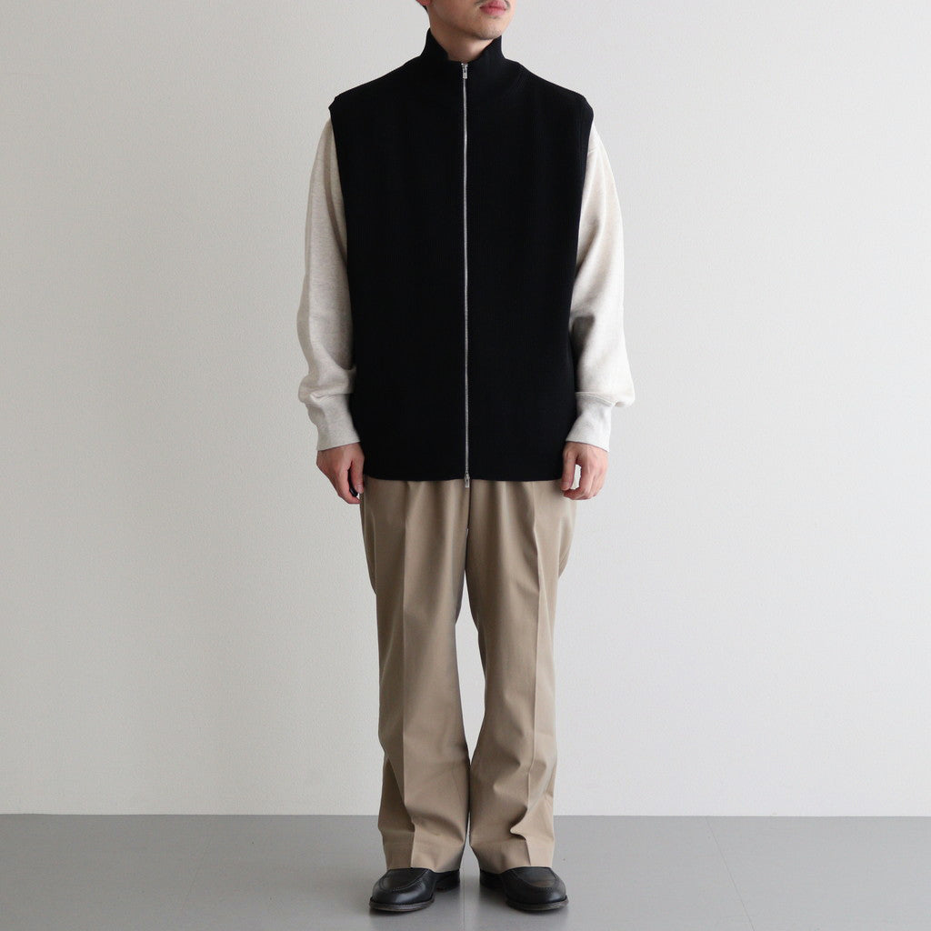 SUPER HIGH TWIST WOOL DRIVERS VEST #BLACK [BN-24FM-032]