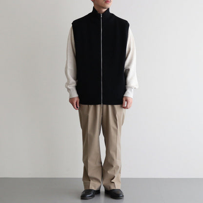 SUPER HIGH TWIST WOOL DRIVERS VEST #BLACK [BN-24FM-032]