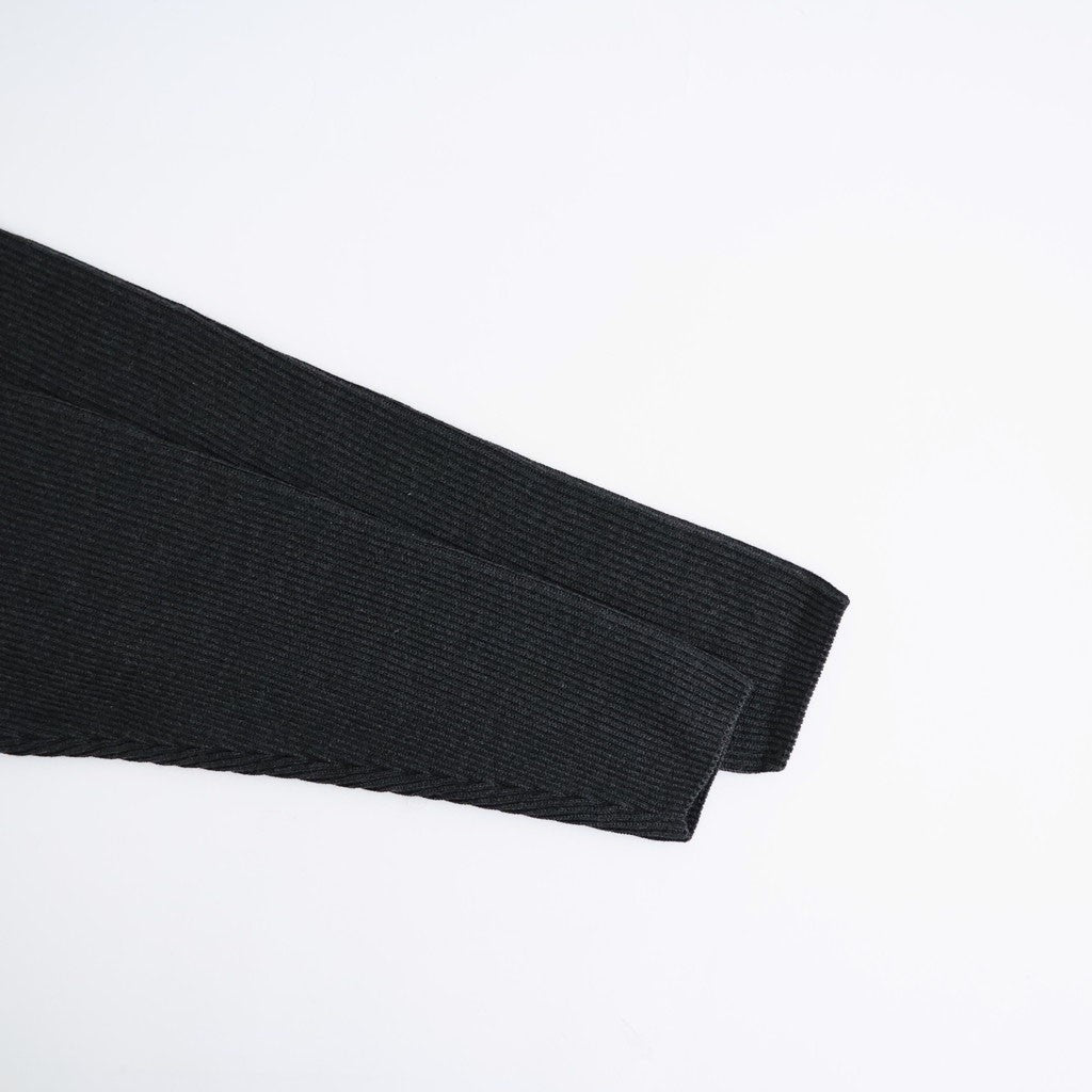 SOLID WOOL RIB CREW NECK #CHARCOAL [BN-26FM-051]