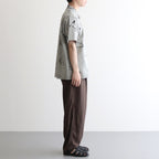 ORIGINAL PRINTED OPEN COLLAR SHIRTS (Animal Drawing) Short-sleeve #CELADONN [251OJ-SH22]