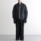 HIGH-COUNT SILK MITTEN PUFF JACKET #BLACK [252OJ-JK13]