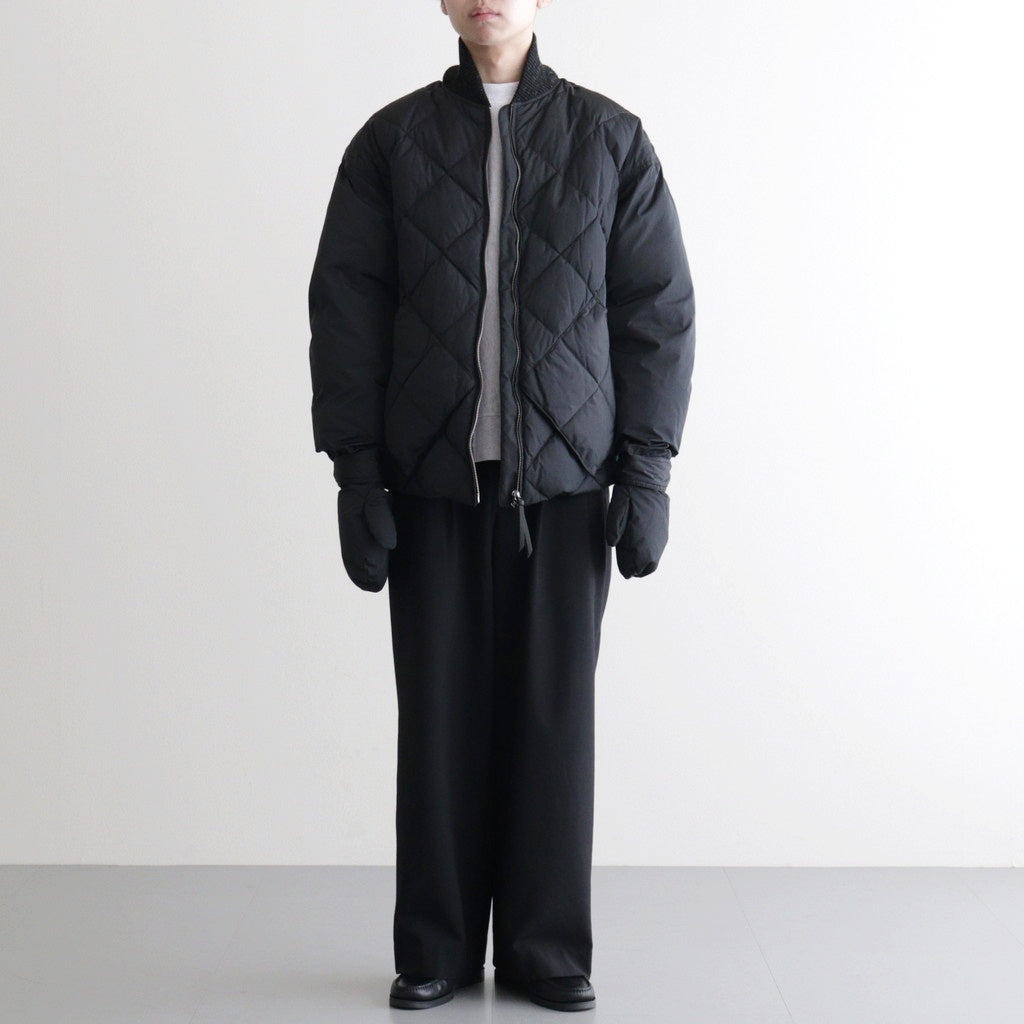 HIGH-COUNT SILK MITTEN PUFF JACKET #BLACK [252OJ-JK13]