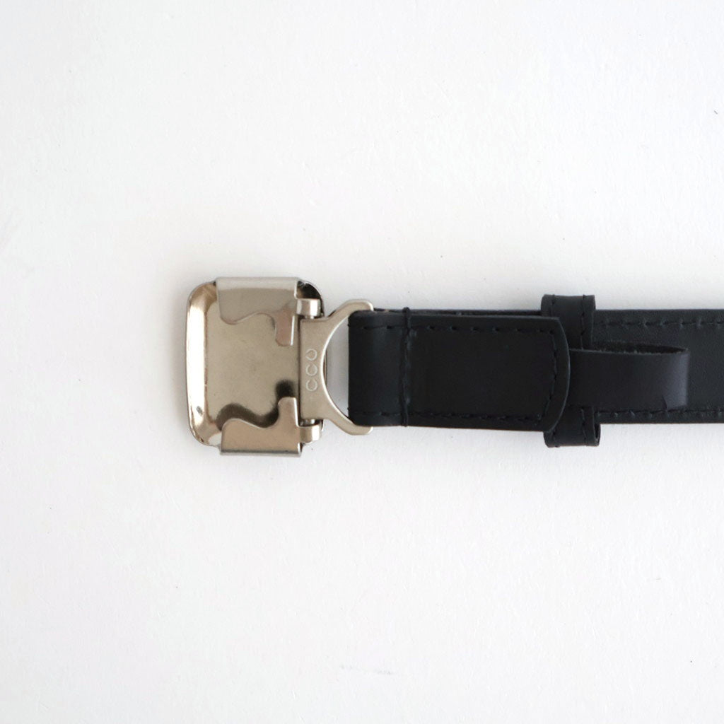 SLIDE BUCKLE BELT #BLACK [AC-16-C-GUIDI-5]